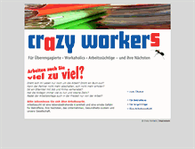 Tablet Screenshot of crazyworkers.ch